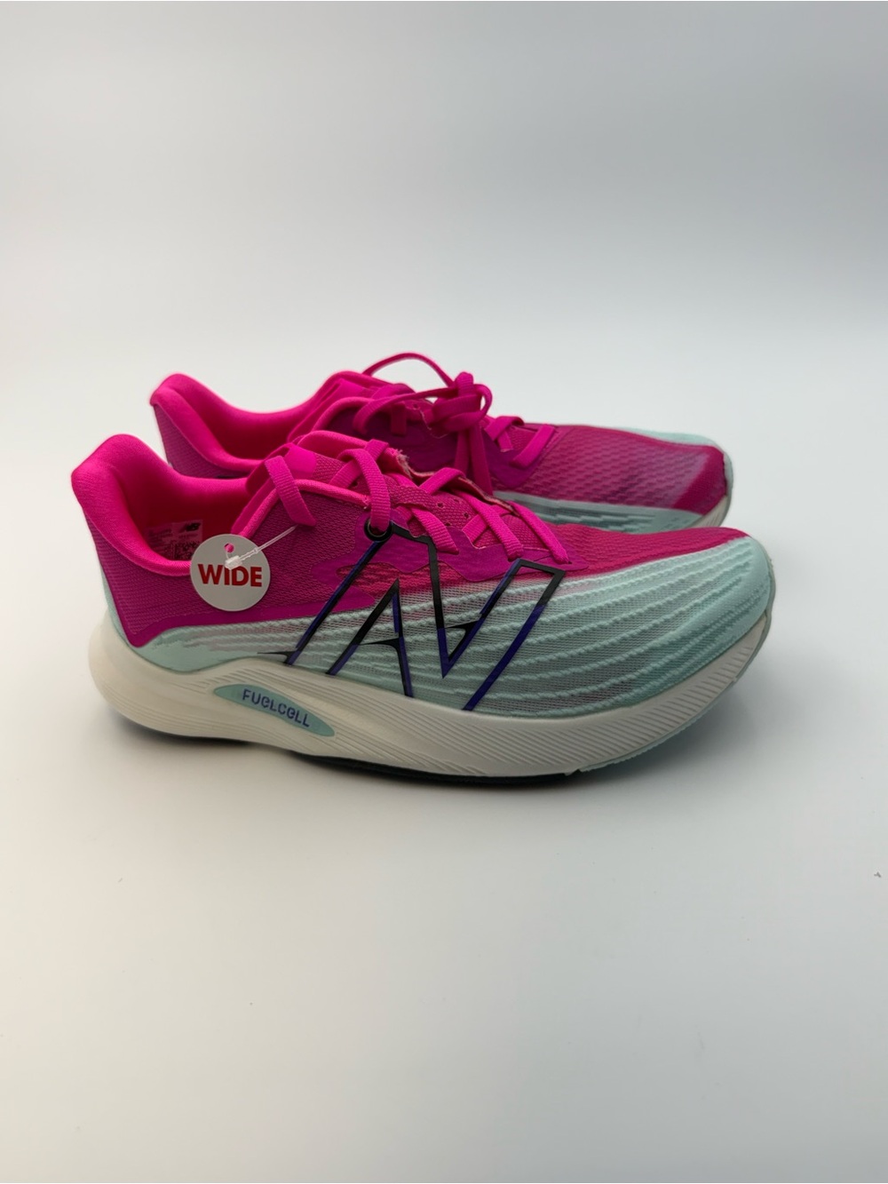 New Balance FuelCell Rebel v2 Women’s Wide Running Shoes – Pink/Mint – WFCXCP2